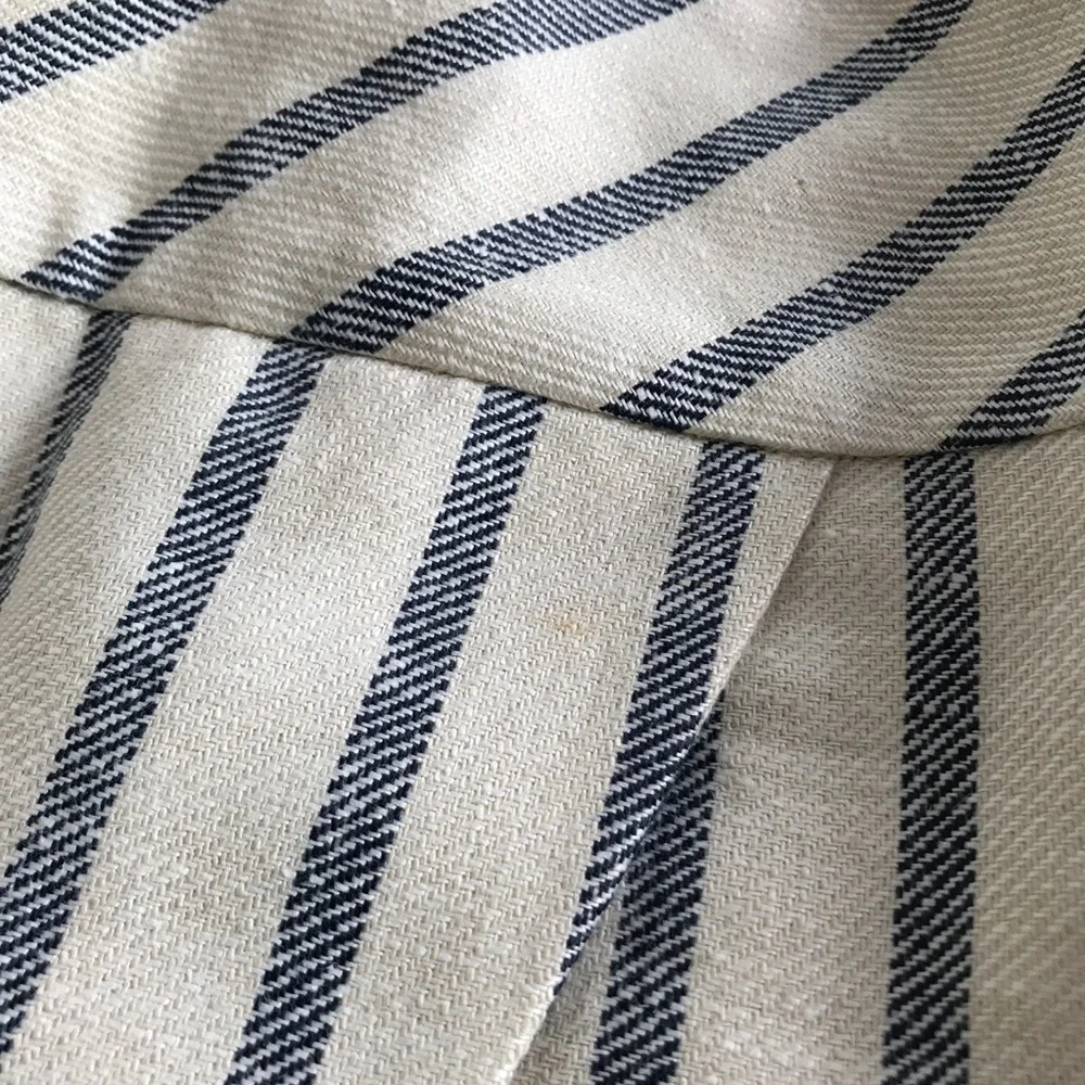 J CREW SKIRT LINEN IVORY GRAY STRIPE MINI WOMENS 4
